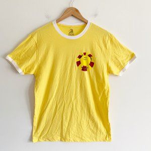 BOB MARLEY SMILE JAMAICA Yellow Tee Shirt Medium